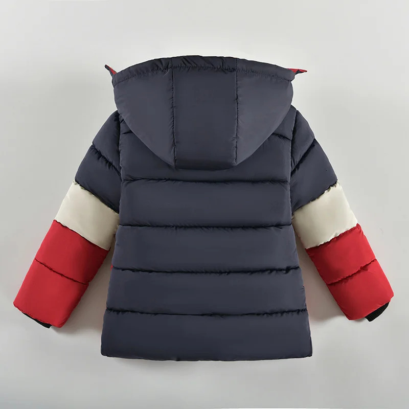 Jackets Winter Boys Thick Coat Cotton Clothes Teenager Plus Velvet Warm Kids Hooded Padded Parka Outerwear 25 Years 231013