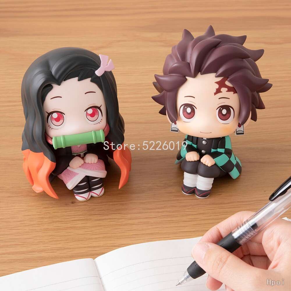Finger Toys 2pcs/set Lookup Demon Slayer Anime Figure Kimetsu No Yaiba Kamado Nezuko Kamado Tanjirou Action Figure Model Doll Toys 6cm