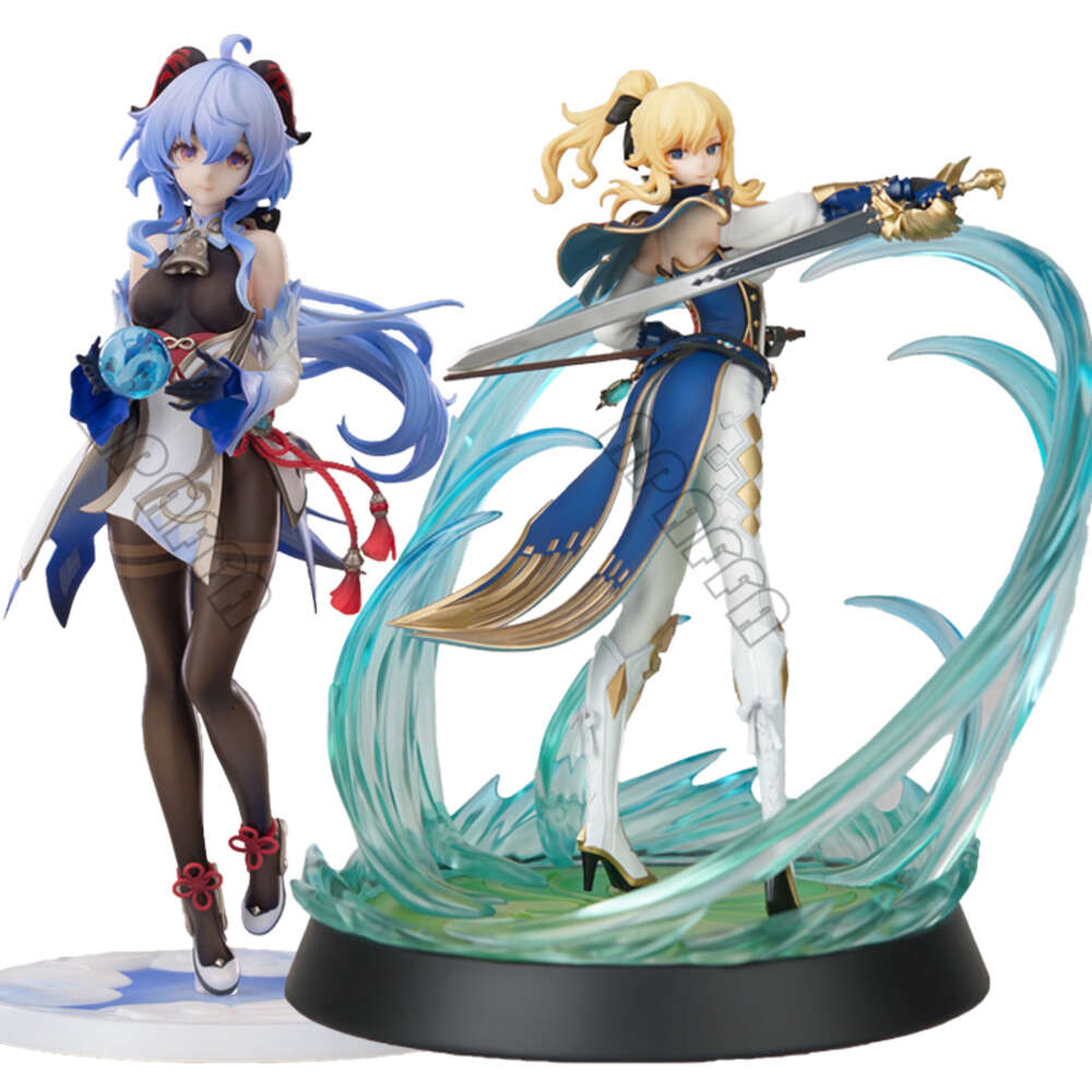 Finger Toys 26cm Genshin Impact Jean Gunnhildr Anime Figure Ganyu/eula Action Figure Paimon/klee/keqing Figurine Collection Model Doll Toys
