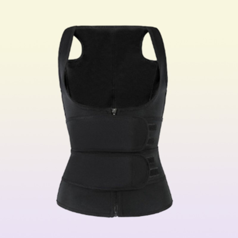 Women Waist Trainer Corset Zipper Hook Shapewear Double Control Body Shaper Tummy Fat Burning Waist Cincher342V