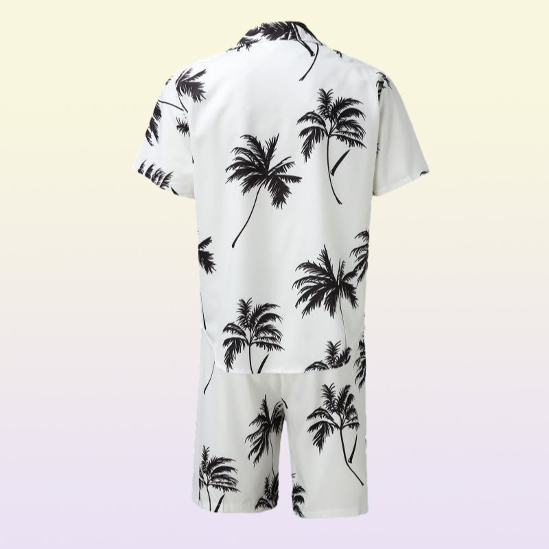 Men039s Tracksuits Printing National Style Hawaiian Mens Short Sleeve Set Summer Casual Floral Shirt Beach Two Piece Suit