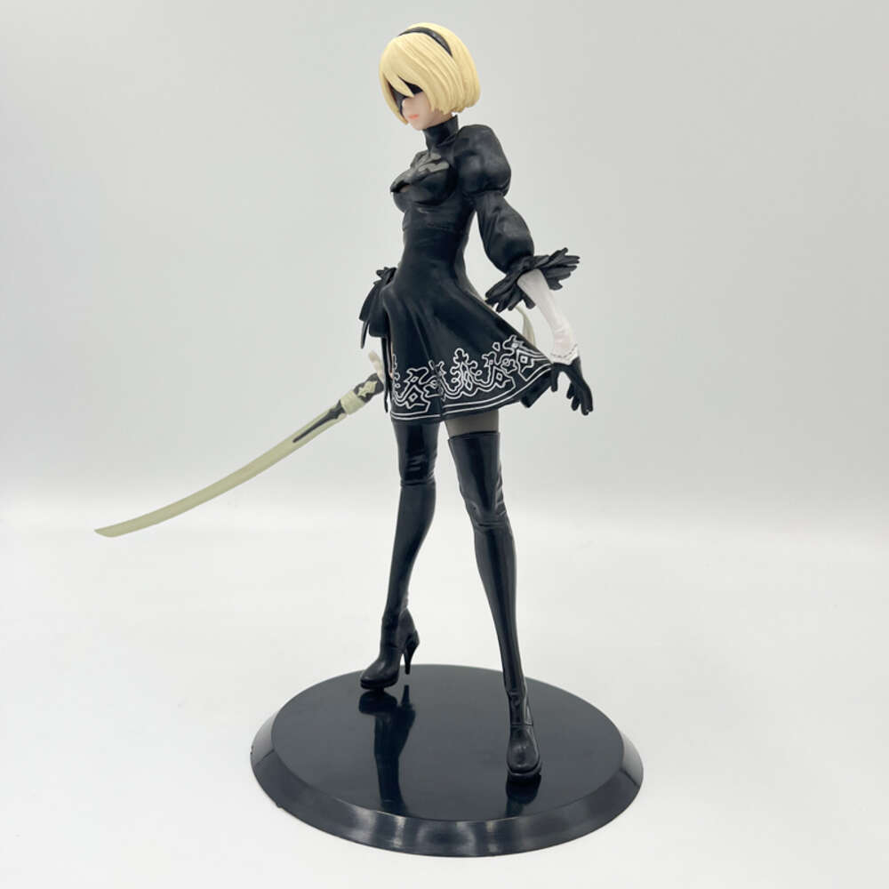 Finger Toys Finger Toys 28cm Nier:automata Anime Girl Figure Yorha No.2 Type B Action Figure Nier Yorha 2b Figurine Collectible Model Doll Toys Gifts