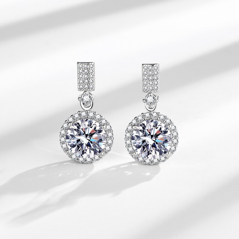 Handmade Lab Diamond Jewelry set 925 Sterling Silver Party Wedding Rings Earrings Necklace For Women Moissanite Jewelry Gift