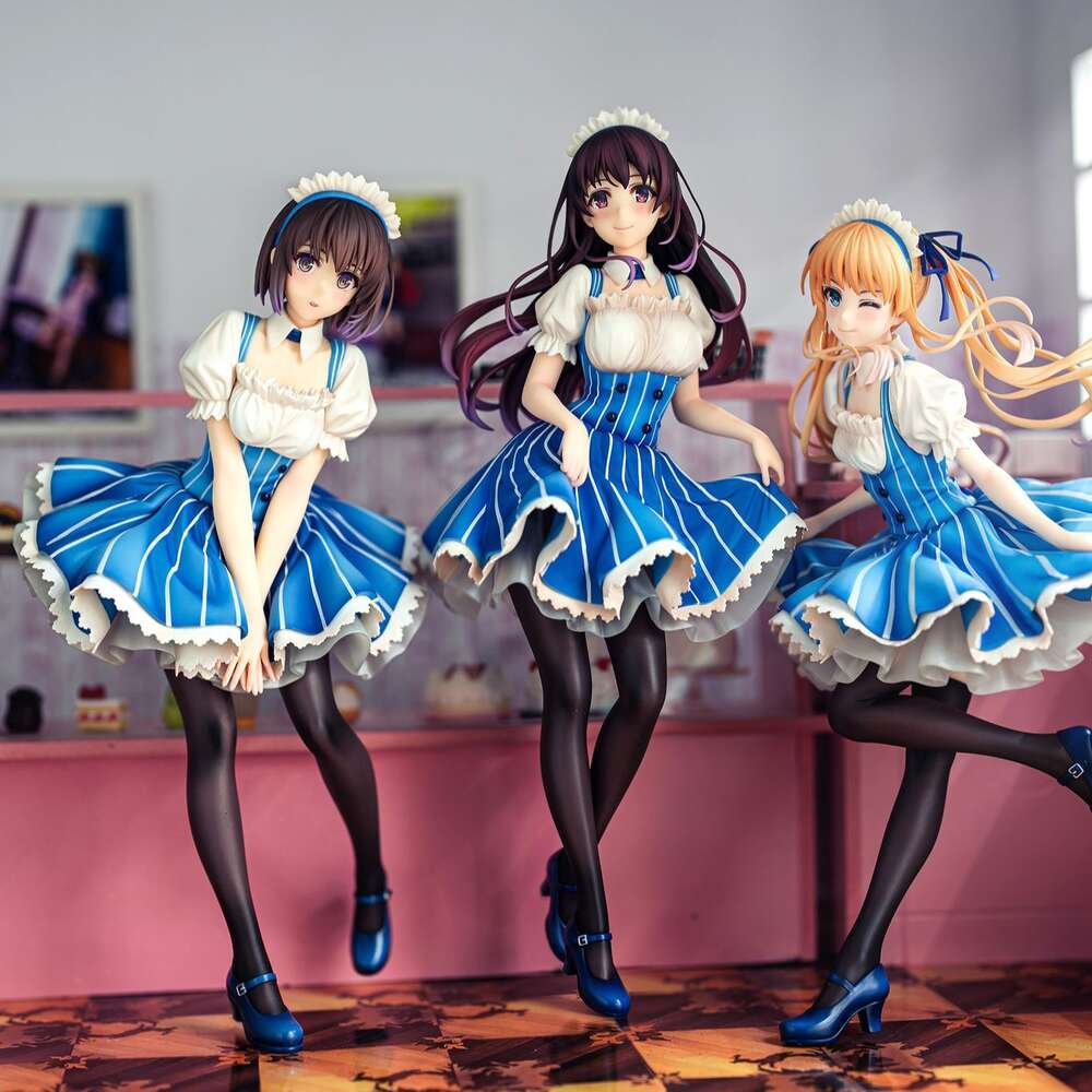 Finger Toys 24cm Aniplex Saenai Heroine No Sodatekata Fine Kato Megumi 1/7 Maid Ver Pvc Action Figure Toy Collection Model Doll Gifts