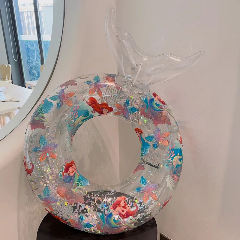 Inflatable Floats Tubes Mermaid Swim Ring for Children Pool Float Inflatable Swimming Float Tube Kids Summer Accessories for Beach Party Toys 231017