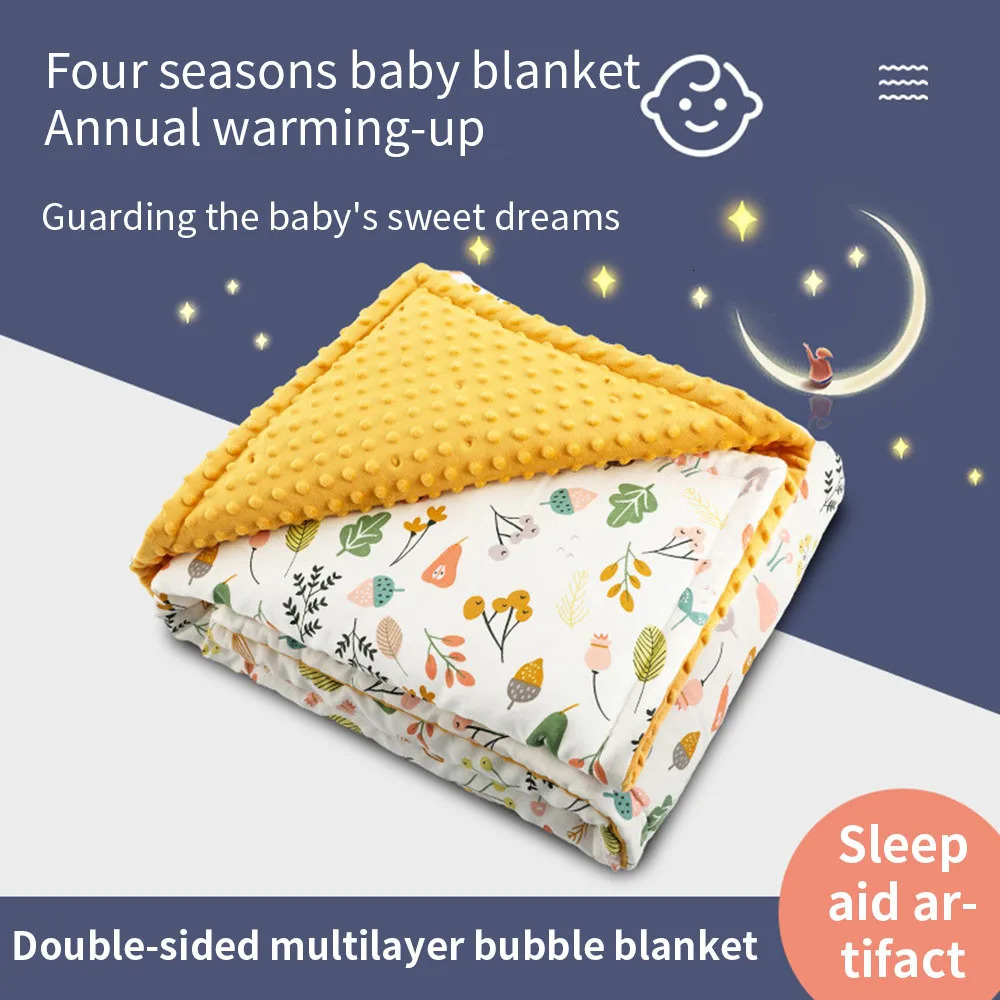 Quilts Baby Doudou Swaddle Wrap born Fleece Blanket and Diapers Swaddling Winter Infant Cotton Bedding Quilt Set Babies Accessories 231017