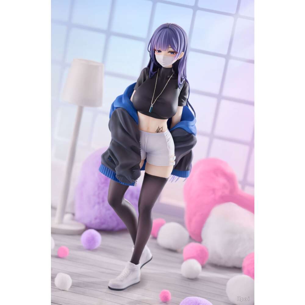 Finger Toys 24cm Maxcute Masked Girl Yuna Illustration by Biya 1/7 Anime Girl Pvc Action Figure Collection Model Adult Toys Doll Gifts