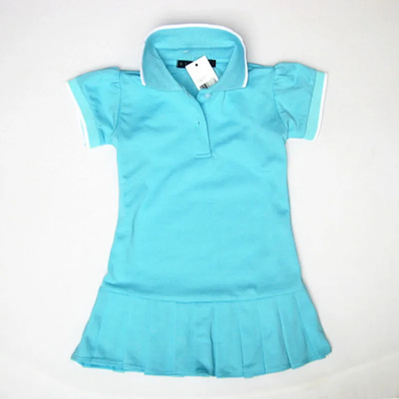 Girl's Dresses Girls' * Sports Dress Baby Cotton Short Sleeve Pleated Skirt * Children's Tennis Skirt * Solid Color Polo Neck T-shirt S