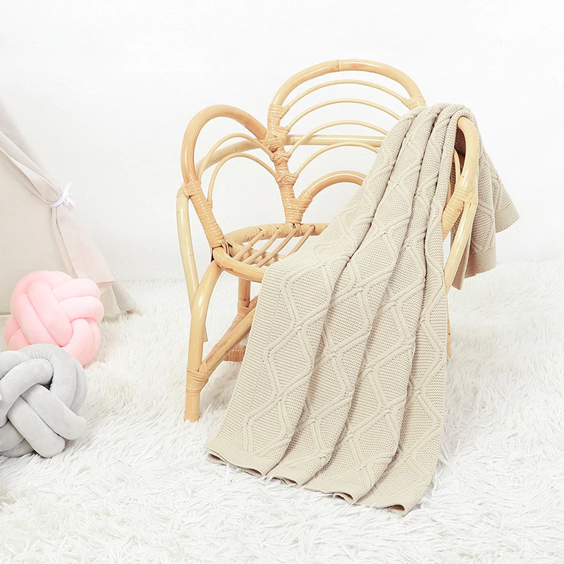 Quilts Baby Blankets Breathable born Gender Netural Knitted Stroller Bassinet Carseat Crib Cellular 100*80cm Toddler Boy Girl Quilts 231017