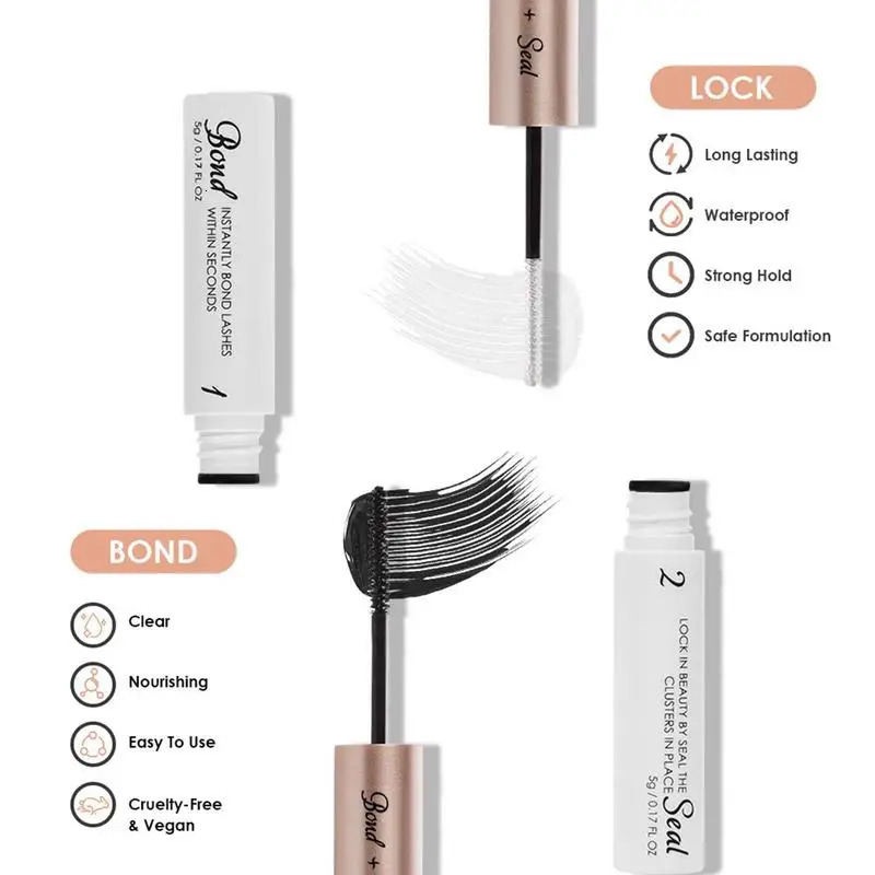 Mascara Eyelash Bond And Seal Fast Drying Lash Glue And Sealer Waterproof Strong Hold Cluster Lash Glue Bond And Seal For Cluster 231016