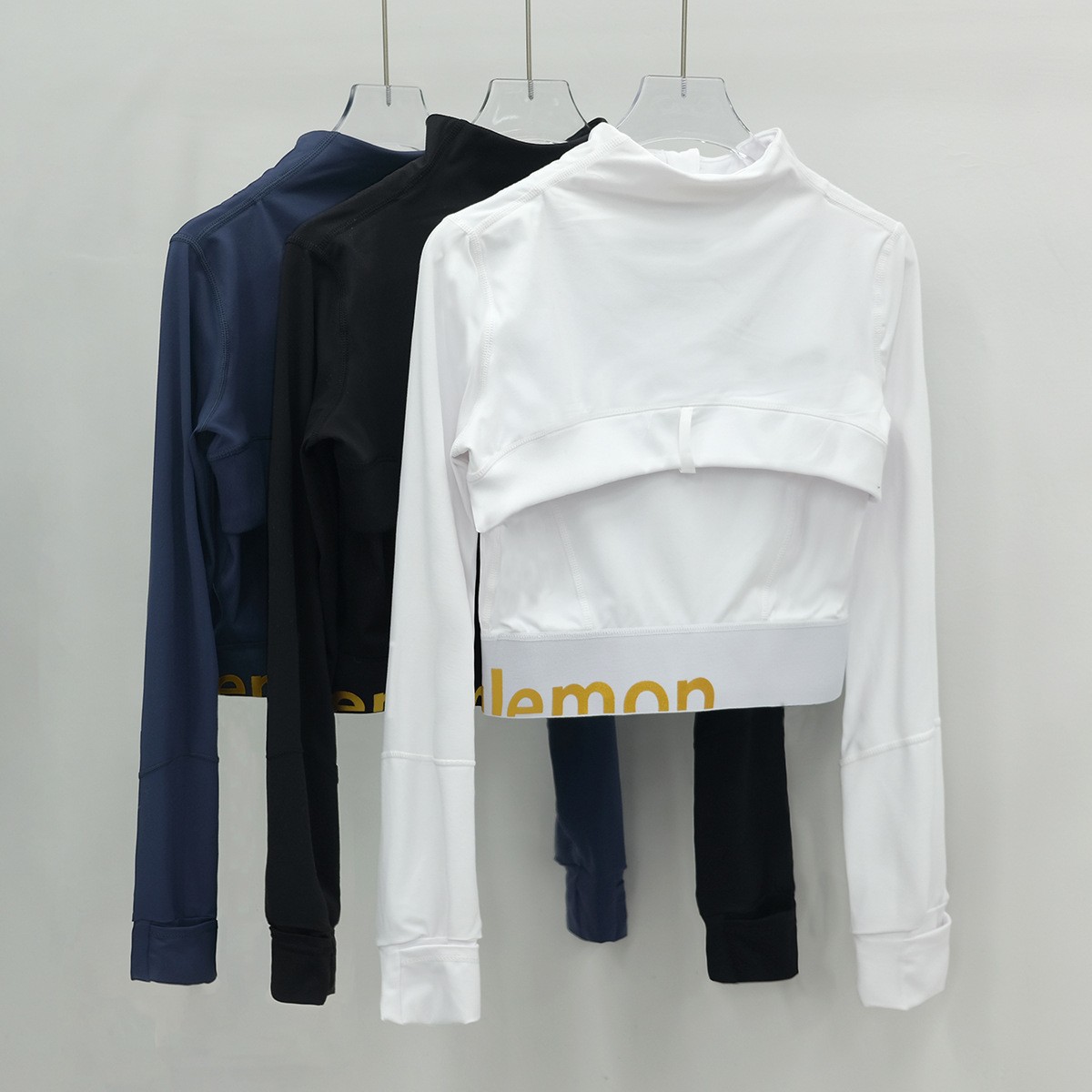 Uu-1442 Women Yoga Short Jackets Workout Sport Coat Fiess Jacket Sports Quick Dry Activewear Top Solid Zip Up Sweatshirt Sportwear