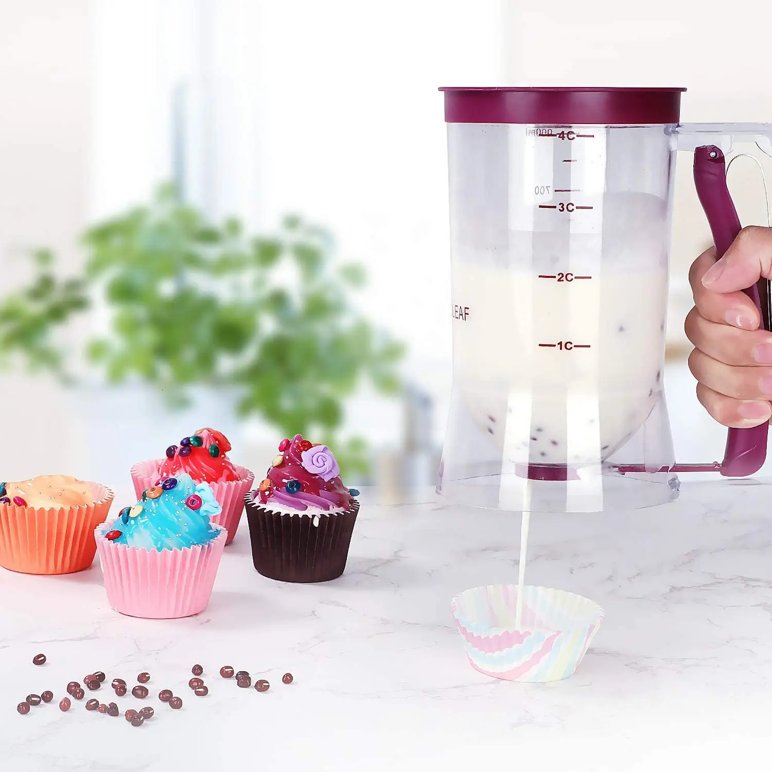 Other Bakeware Batter Separator Cupcakes Pancakes Cookie Cake Waffles Dispenser cookie separator batter Cream Speratator Cup Measuring 231017