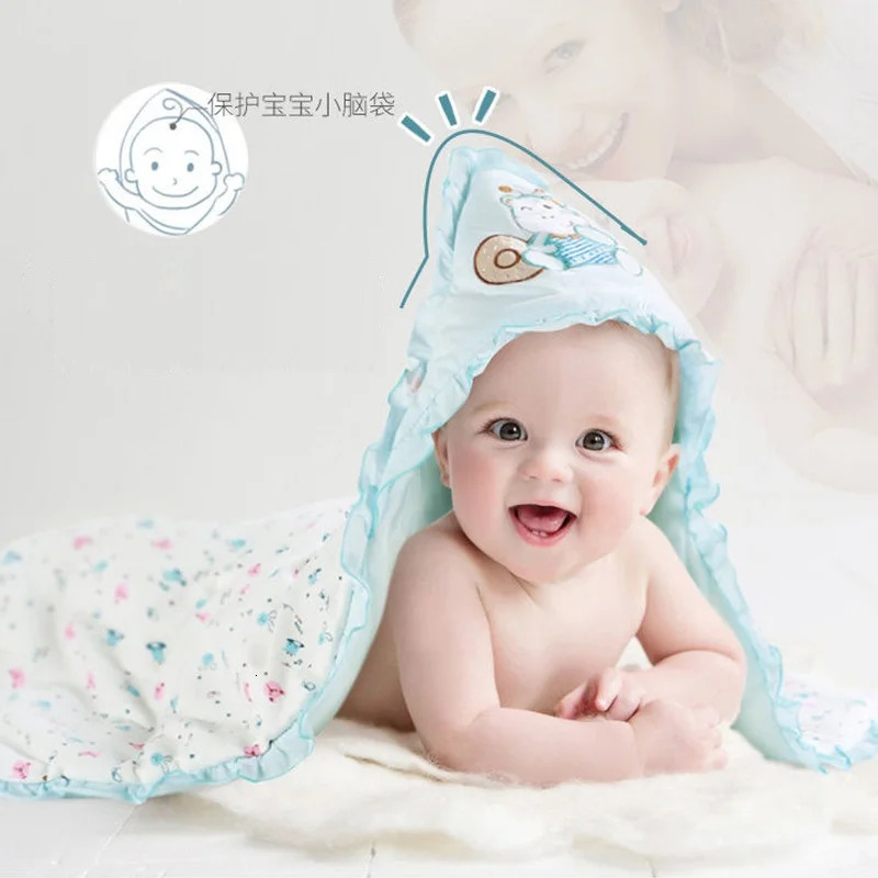 Quilts born Baby Blankets Anti-kick Baby Sleeping Bag Cotton Baby Envelope Blankets Cartoon born Swaddle Blanket Wrap Bed Quilt 231017