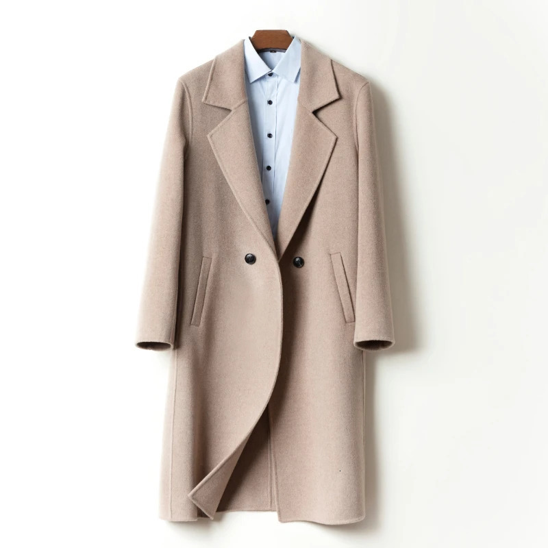 Men's Wool Blends 2023 Men Autumn Winter Woolen Coat Long Trend Street Loose Outerwear Clothing Male Warm Windbreaker Jackets 231017