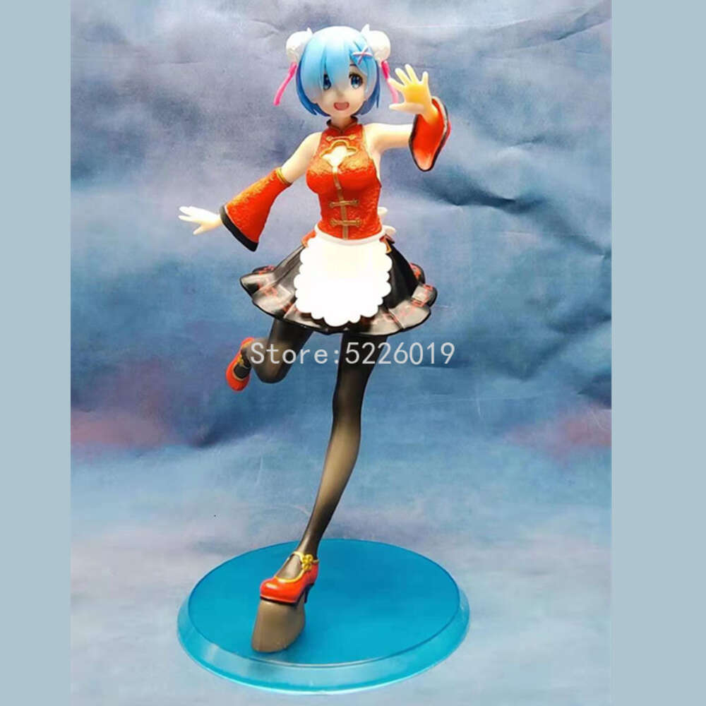 Finger Toys 23cm Re:zero Starting Life in Another World Rem Anime Figure Rem Chinese Style Action Figure Rem Maid Figure Model Doll Toys