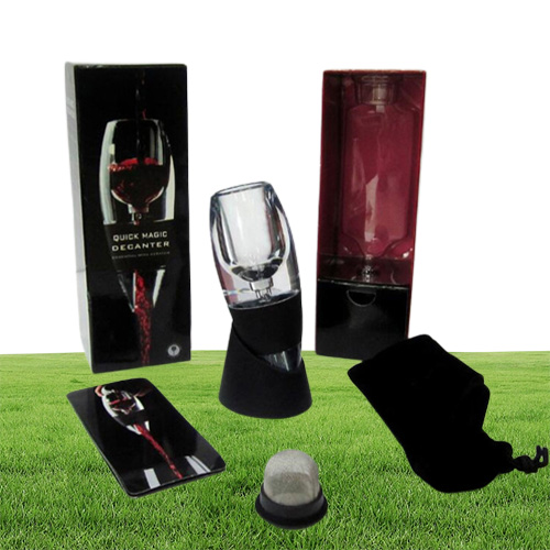 Red Wine Aerator Filter Bar Tools Magic Quick Decanter Essential Set Sediment Pouch Travel with Retail Box4129439