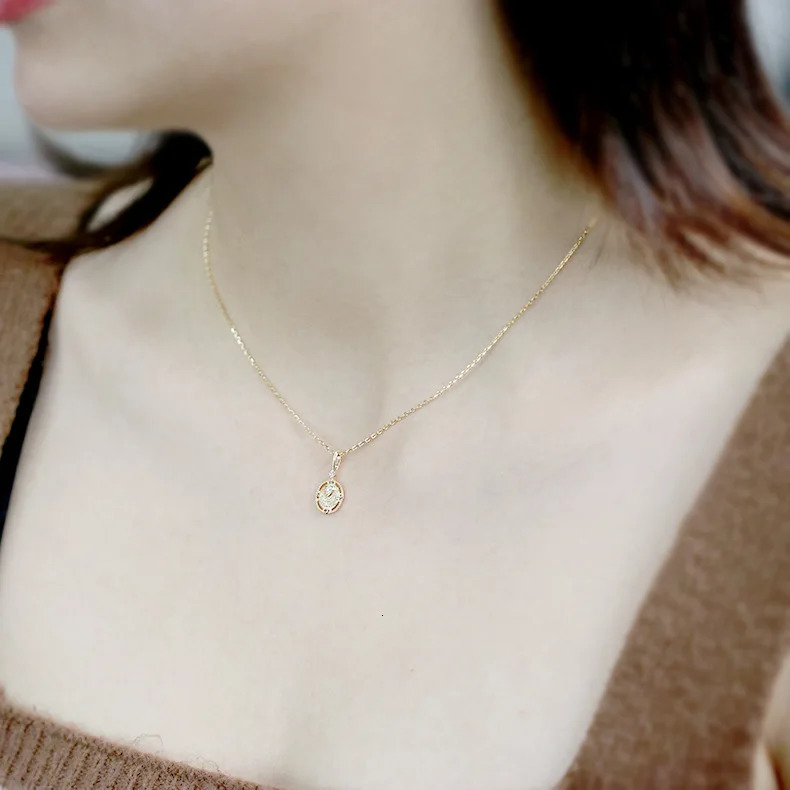 Pendant Necklaces GOLUCA Lucky Coin Necklace For Women 925 Sterling Silver Mini Totem Badge K Gold Plated Handmade Delicacy Jewelry NI070 231017