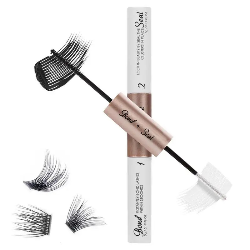 Mascara Eyelash Bond And Seal Fast Drying Lash Glue And Sealer Waterproof Strong Hold Cluster Lash Glue Bond And Seal For Cluster 231016