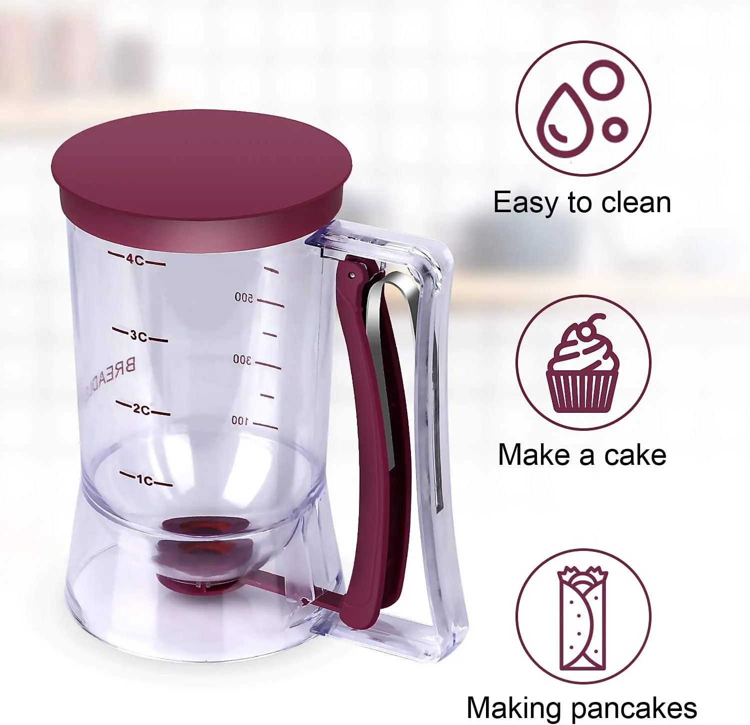 Other Bakeware Batter Separator Cupcakes Pancakes Cookie Cake Waffles Dispenser cookie separator batter Cream Speratator Cup Measuring 231017