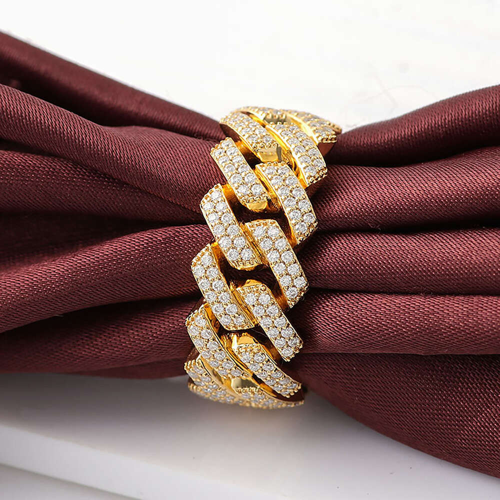 10K/14K/ Solid Gold Hip Hop k VVS Moissanite Cuban Ring For Men or Women