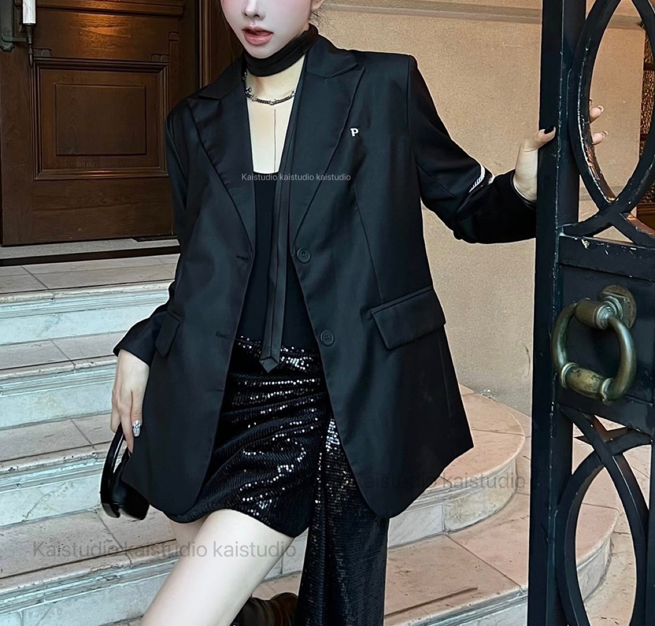 2023 Autumn Design Fashion Embroidery Letter Temperament British Style Versatile Classic Suit Coat