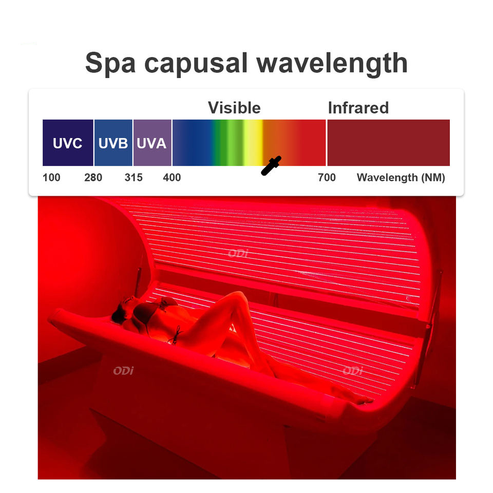 Collagen Therapy Solarium Tanning LED Bed Led Pain Relief Beauty Machine Full Body PDT Red Infrared Light Therapy Bed For Anti Aging Skin Rejuvenation
