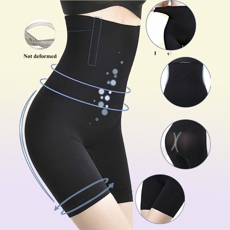 High Waist Shapers Control Panties Women Seamless Shapewear Roll Shorts Spanx Stomach Boning Slimming Panty Tummy Legs Tight Women2739012