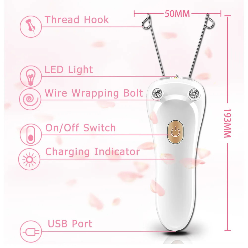 Epilator Electric Hair Remover Body Hair Removal Defeatherer Women Beauty Epilator for Body Parts Cotton Thread Depilator Shaver 231013