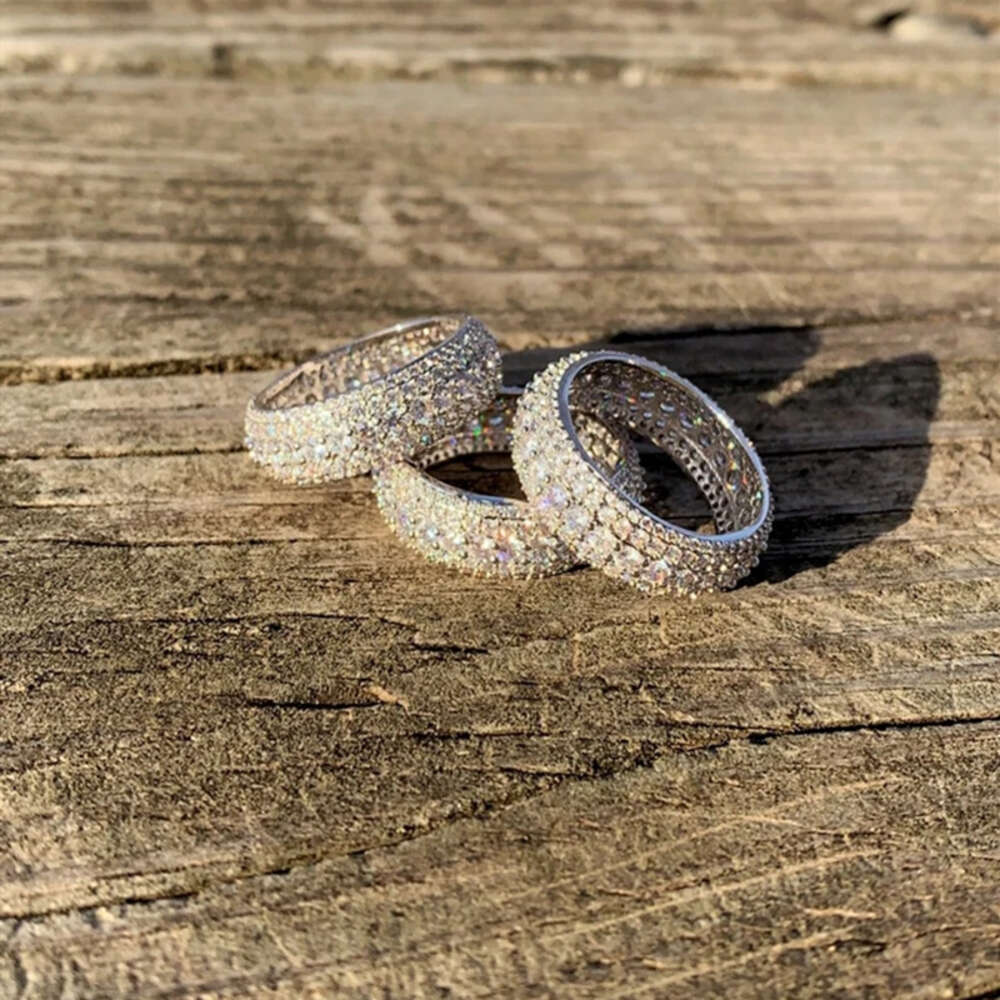 Hip Hop Iced Out Pinky Sterling Sier VVS Dia Moissanite Ring Men