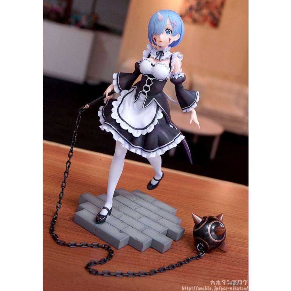 Finger Toys 225mm Anime Figure Re:zero -starting Life in Another World Rem 1/7 Statue Pvc Action Figures Collection Model Toys Doll Gifts