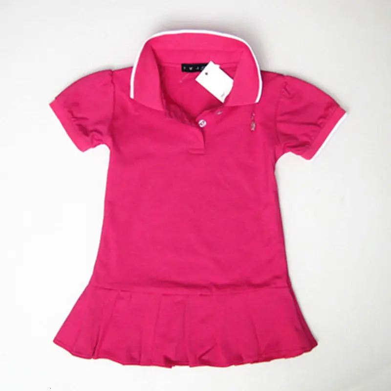 Girl's Dresses Girls' * Sports Dress Baby Cotton Short Sleeve Pleated Skirt * Children's Tennis Skirt * Solid Color Polo Neck T-shirt S