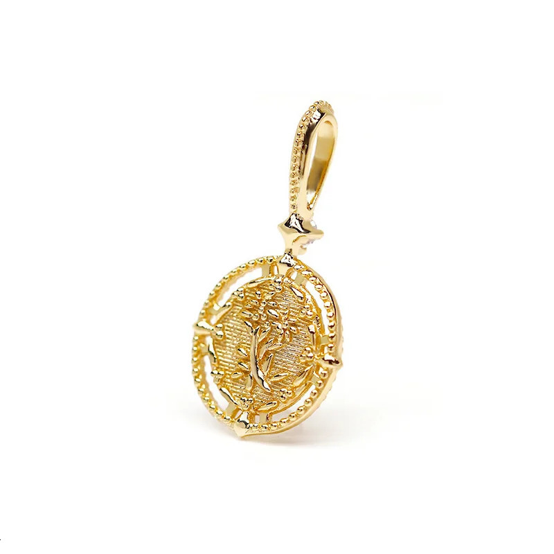 Pendant Necklaces GOLUCA Lucky Coin Necklace For Women 925 Sterling Silver Mini Totem Badge K Gold Plated Handmade Delicacy Jewelry NI070 231017