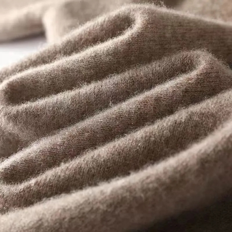 Men's Sweaters Wool Blend Cashmere Sweater Half High Lapels Pullovers Knit Winter Tops Long Sleeve HighEnd Bottoming Shirt 231017