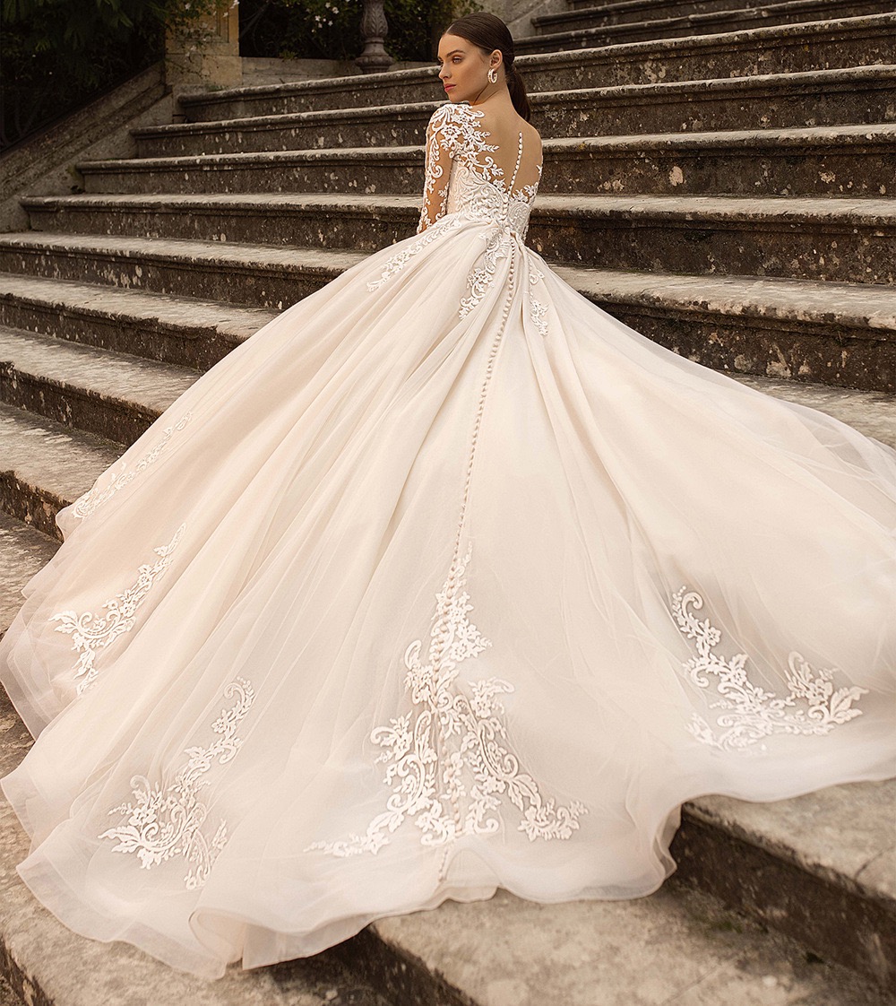 Crystal A Dubai E Wedding Dresses Sleeve Plus Size Bridal Sheer Long Sleeves Lace Feathers Vestido De Novia Arabic Beach Boho Wed Gowns S Rabic 666030