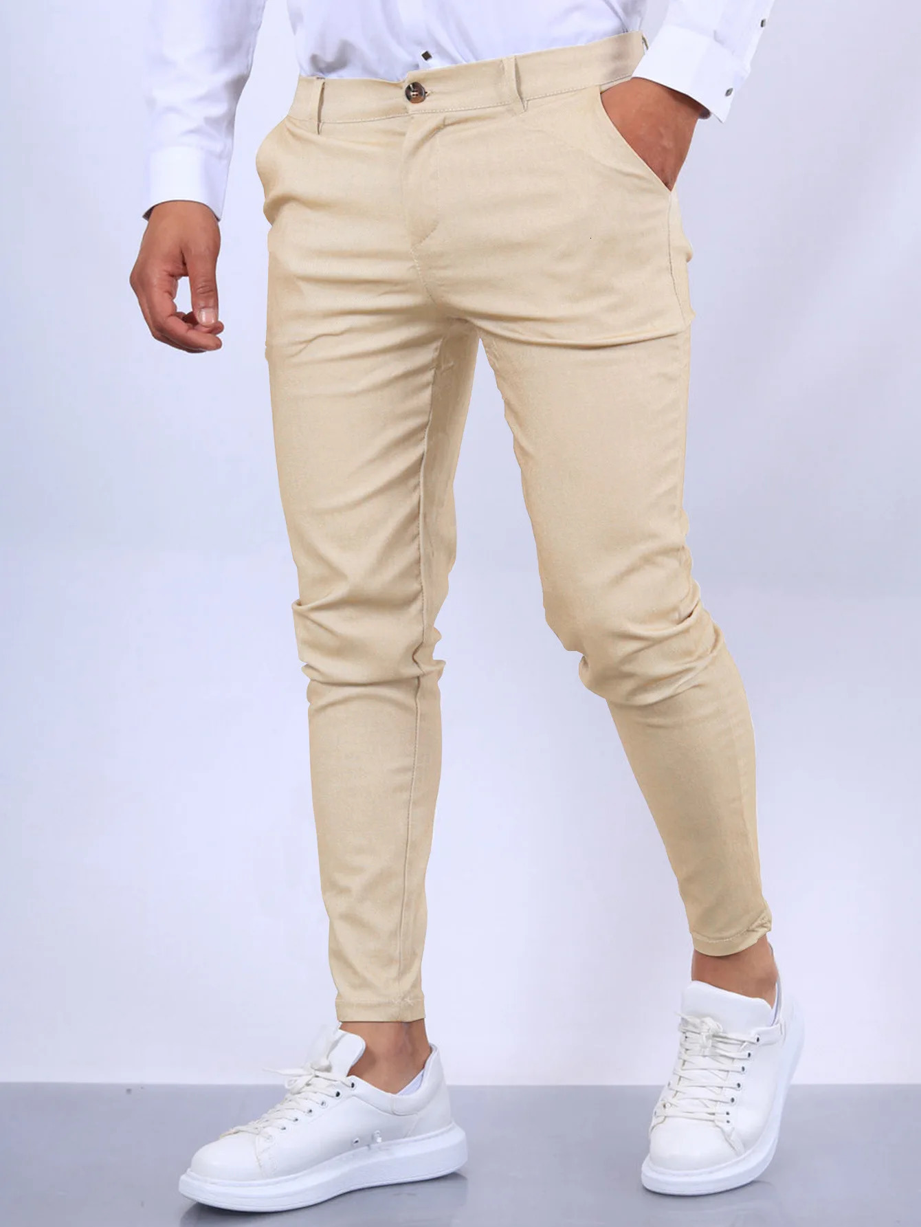 Mens Pants Solid Color Fashion Europe and the United States England Wind Calf Four Seasons Comfortable Casual Formal Pant 231016