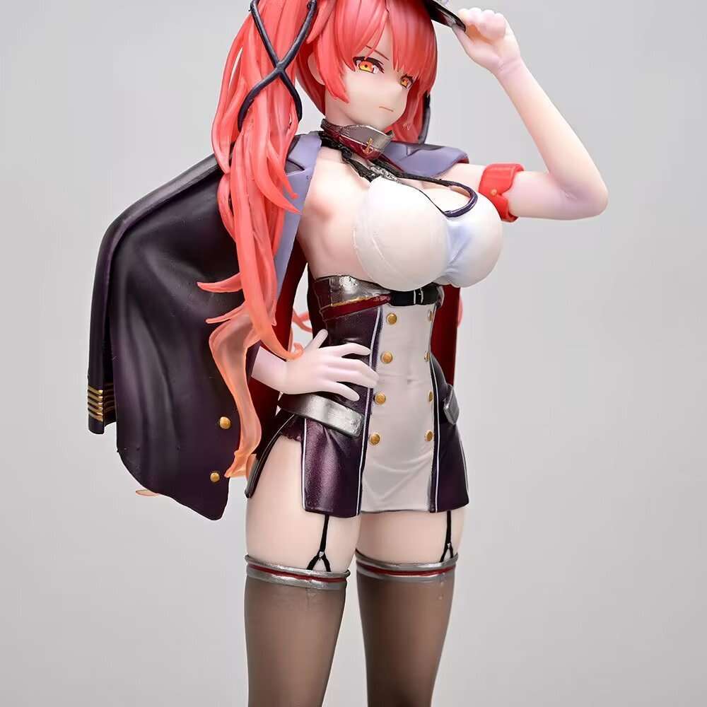 Finger Toys 26cm Alter Azur Lane Honolulu Lightweight Ver Hot Girl 1/7 Pvc Anime Action Figure Toys Collection Model Toy Gift