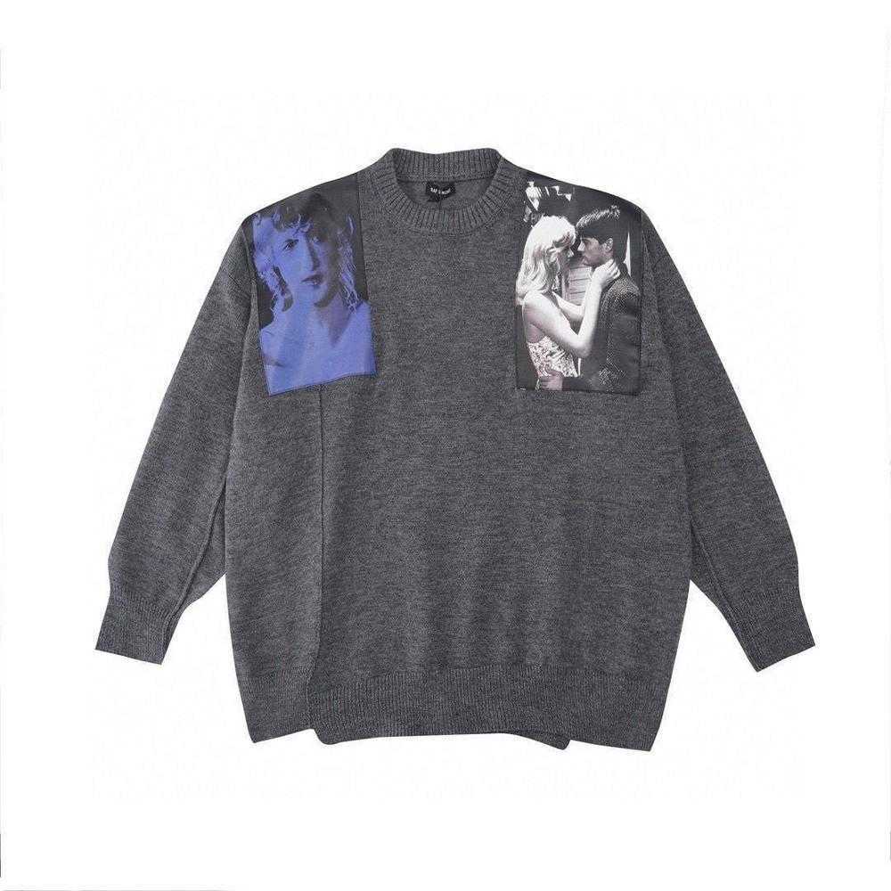 Men's Sweaters Raf Movie Portrait Photo Sticker Sweater Os Long High Street Crew Neck Loose Men