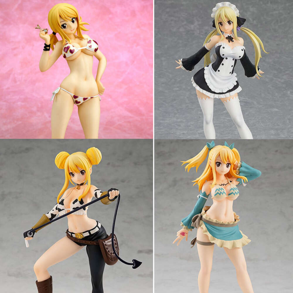 Finger Toys Pop Up Parade Fairy Tail Final Season Lucy Heartfilia Aquarius Taurus Virgo Form Ver Pvc Anime Action Figure Collection Toys