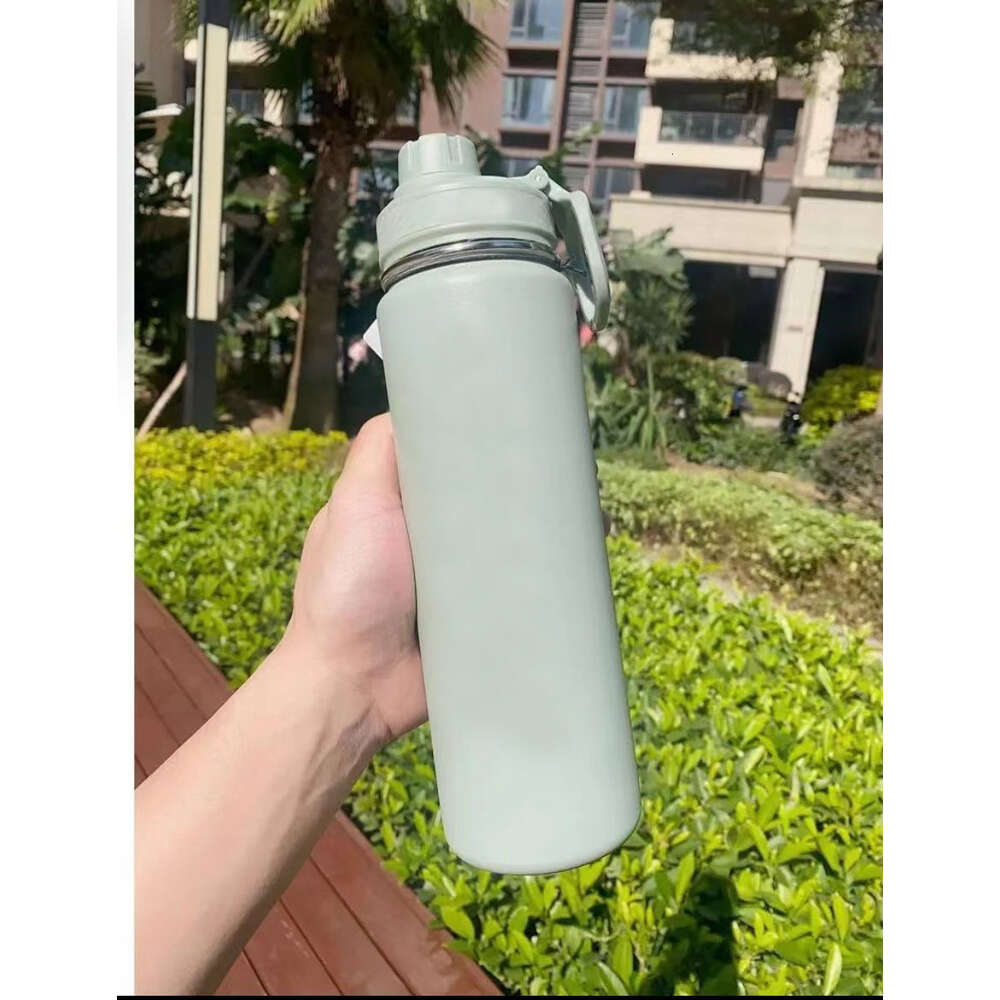 710ml Insulated Water Cup Sport Gym Vacuum Bottles Portable Leakproof Outdoor Cup Stainless Steel Thermos Pure Color