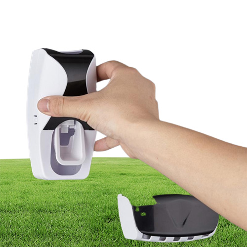 Toothbrush Holders Automatic Toothpaste Dispenser Holder Set Dustproof And Suction Wallmounted Bathroom Squeezer8040655