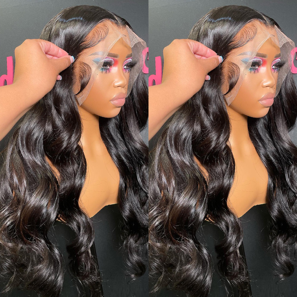 Honey Blonde Body Wave 13X4 HD Frontal Pre Plucked Highlight Color Transparent Lace Front Human Hair Wig for Women free shipping