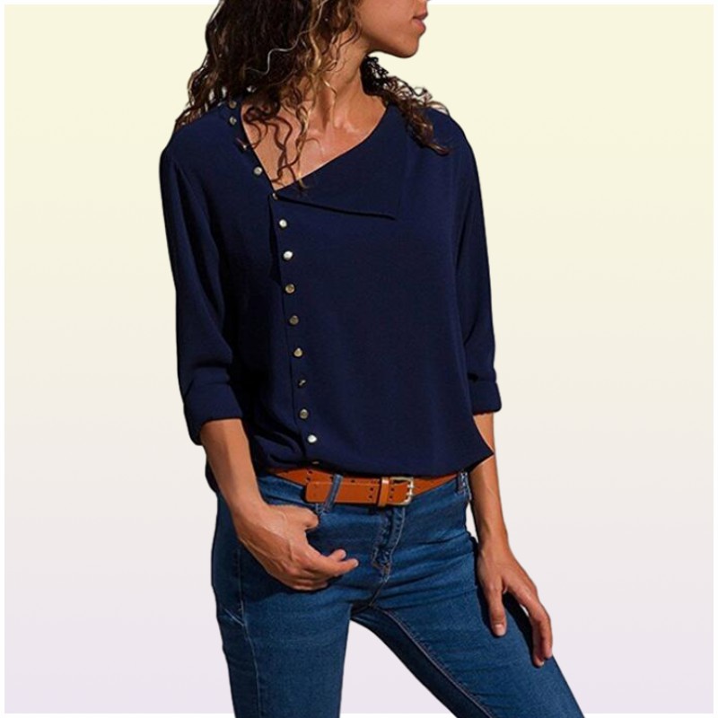 Gauges Women Blouse Shirt Long Sleeve Korean Fashion New Arrival Autumn Office Ladies Blouses Work Black Top Female Blusa Irregular