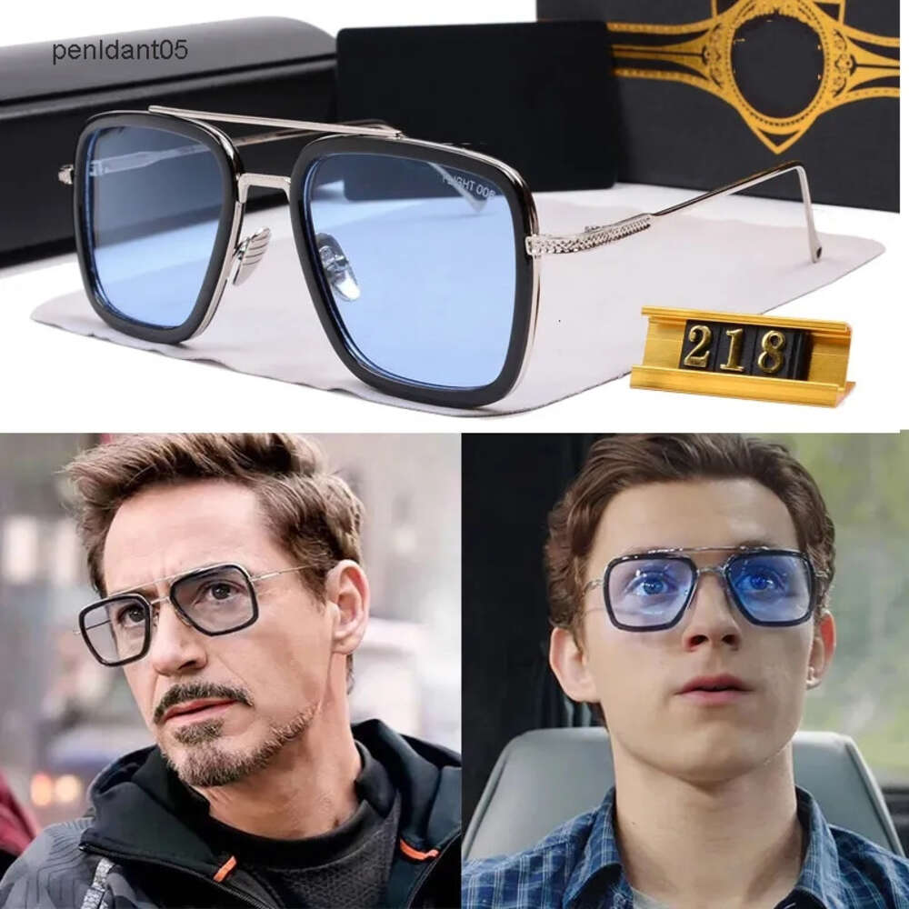 Sunglasses New DITA FLIGHT 006 Tony Stark Iron Style Classic Unisex Sunglasses Men Square Luxury Design Retro Men Women Metal Goggles Eyeglasses as