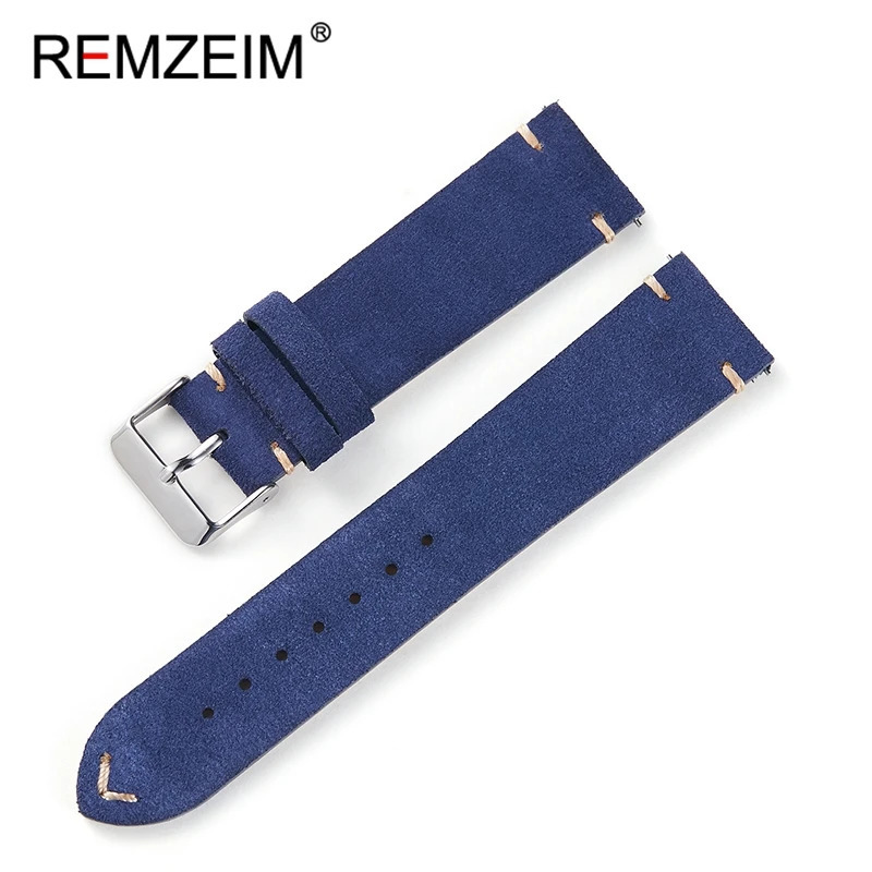 Watch Bands 18mm 20mm 22mm High Quality Suede Leather Watch Strap Quick Release Watchband Accessories Vintage Retro Leather Watchband 231016