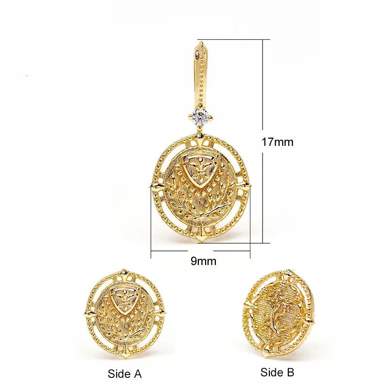 Pendant Necklaces GOLUCA Lucky Coin Necklace For Women 925 Sterling Silver Mini Totem Badge K Gold Plated Handmade Delicacy Jewelry NI070 231017