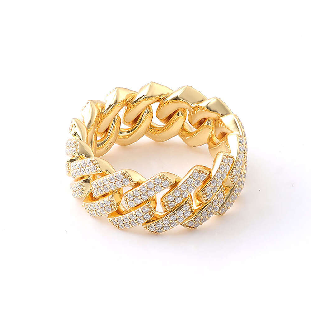 10K/14K/ Solid Gold Hip Hop k VVS Moissanite Cuban Ring For Men or Women