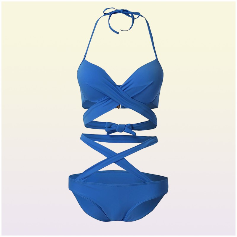 Women039s Sexy Cutout Halter designer bikini Onepiece Push Up esigner swimwe Monokini Swimsuit Bandage Swimwear Women039s F