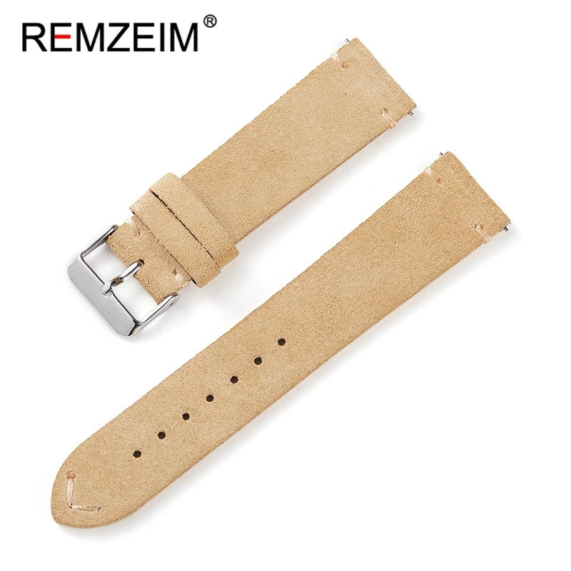 Watch Bands 18mm 20mm 22mm High Quality Suede Leather Watch Strap Quick Release Watchband Accessories Vintage Retro Leather Watchband 231016