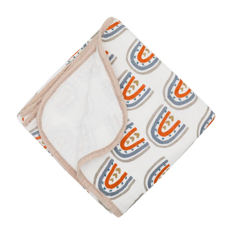 Quilts Soft Muslin Quilt Toddler Blanket Large 4 Layers Boho Baby Blanket for Boys and Girls Summer Swaddle Blanket for Baby 231017