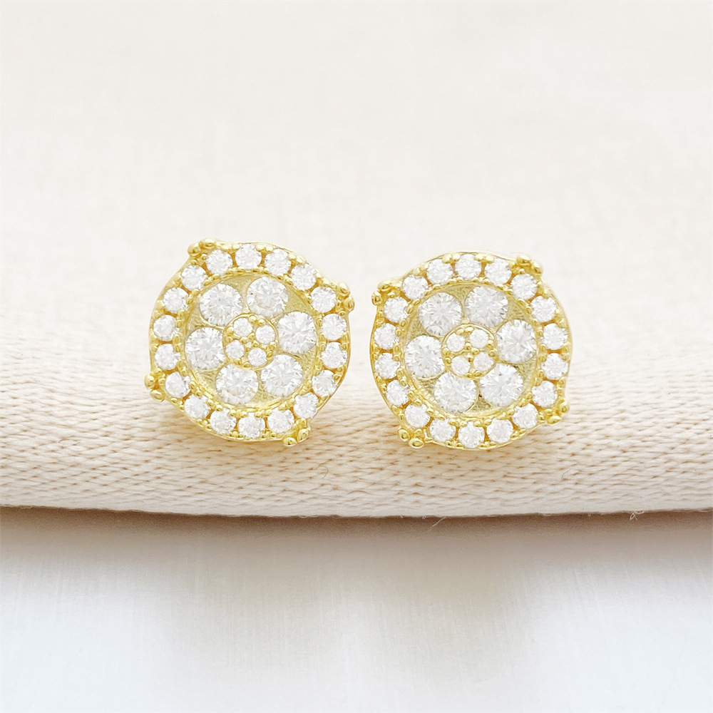 jewelry stud designer for women VVS moissanite earrings pass dia tester sterling sier micro plated platinum wedding earring girl gift